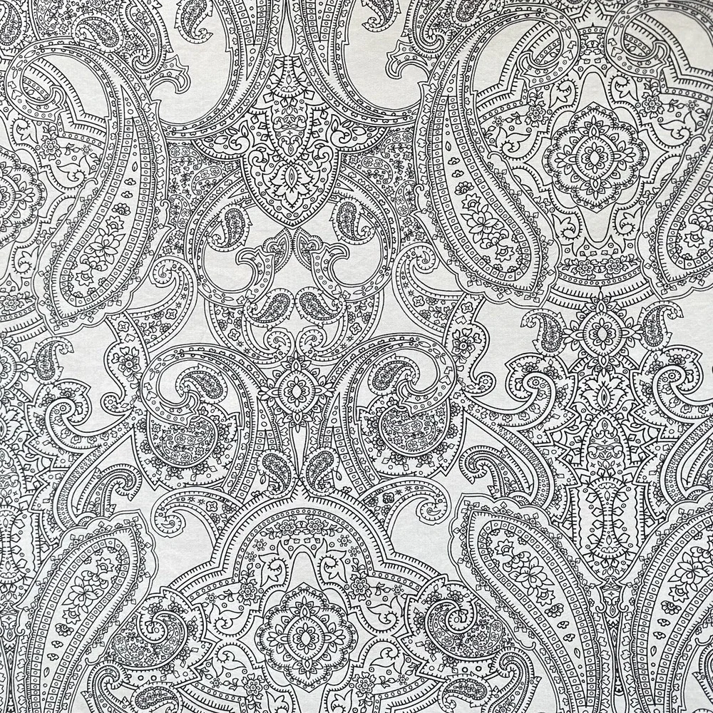 IKEA Duvet cover King Paisley Cream Gray Jattevallmo Country Cottage